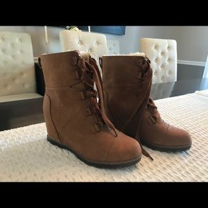 Brown Wedge Boots